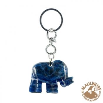 1 Schlüsselanhänger Elefant, Sodalith